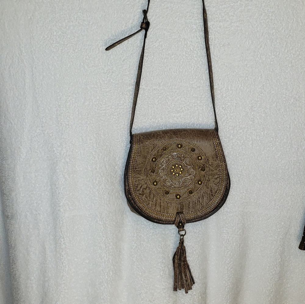 Black Rivet Crossbody Bag
